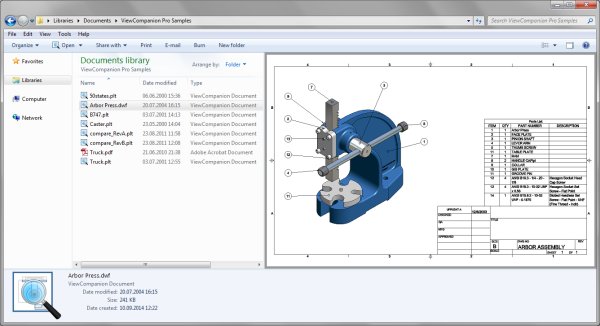 shell extension preview of dwf file