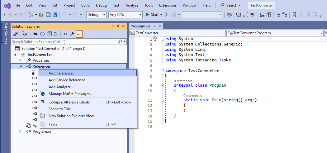 Add scConverter reference