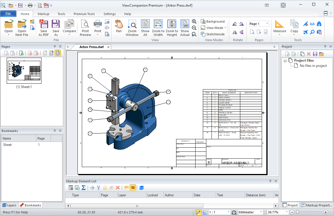 ViewCompanion with a file loaded